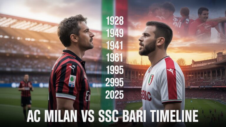 AC Milan vs SSC Bari Timeline