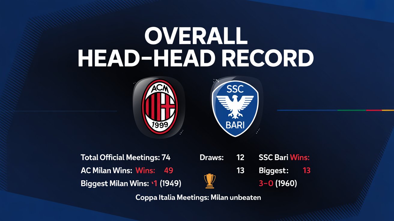 Complete Head-to-Head Record and Statistics of AC Milan vs SSC Bari Timeline