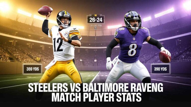 Steelers vs Baltimore Ravens Match Player Stats