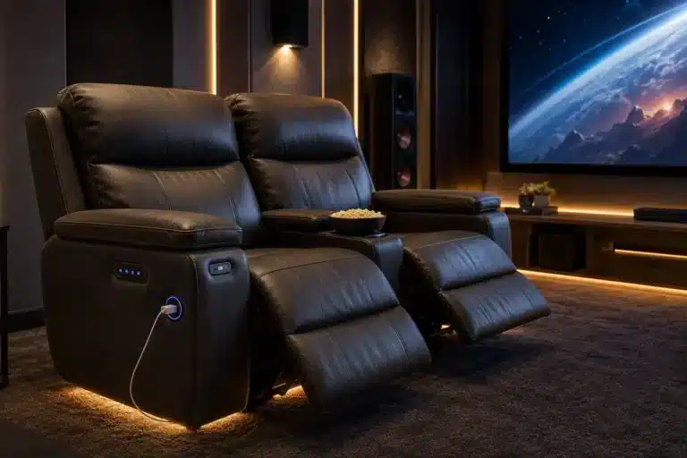 Upgrade Your Home Theater with a USB-Equipped Two-Seat Power Recliner Two-Seat Power Recliner